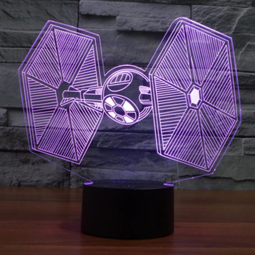 Cravate Fighter Style 7 Couleur Décoloration Creative Visual Stéréo Lampe 3D Tactile Commutateur LED Lumière Bureau Lampe Nuit Lumière SC2894242-013
