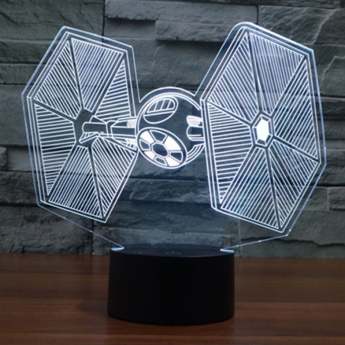 Cravate Fighter Style 7 Couleur Décoloration Creative Visual Stéréo Lampe 3D Tactile Commutateur LED Lumière Bureau Lampe Nuit Lumière SC2894242-013