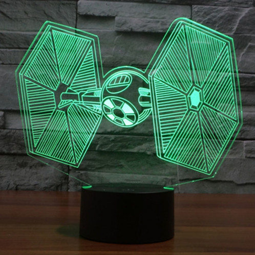 Cravate Fighter Style 7 Couleur Décoloration Creative Visual Stéréo Lampe 3D Tactile Commutateur LED Lumière Bureau Lampe Nuit Lumière SC2894242-013