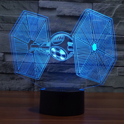 Cravate Fighter Style 7 Couleur Décoloration Creative Visual Stéréo Lampe 3D Tactile Commutateur LED Lumière Bureau Lampe Nuit Lumière SC2894242-013