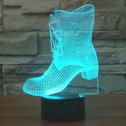 Boots Style 7 Couleur Décoloration Creative Laser stéréo Lampe 3D Touch Switch Control LED Light Lampe de bureau Night Light SB28992-013