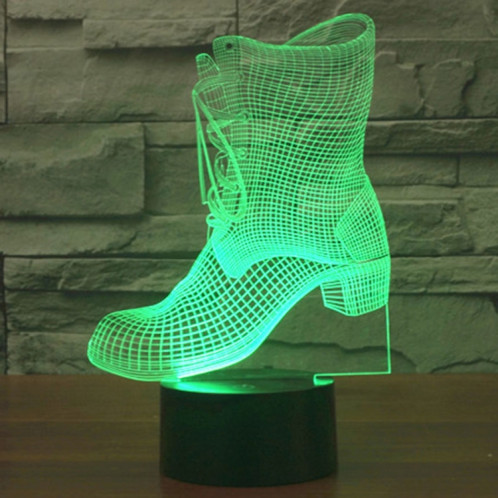 Boots Style 7 Couleur Décoloration Creative Laser stéréo Lampe 3D Touch Switch Control LED Light Lampe de bureau Night Light SB28992-013