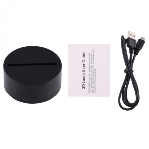 Style d'escargot 7 Décoloration des couleurs Lampe stéréo visuelle créative Commande tactile 3D Commande LED Lumière Lampe de bureau Lampe de nuit SS29003-013