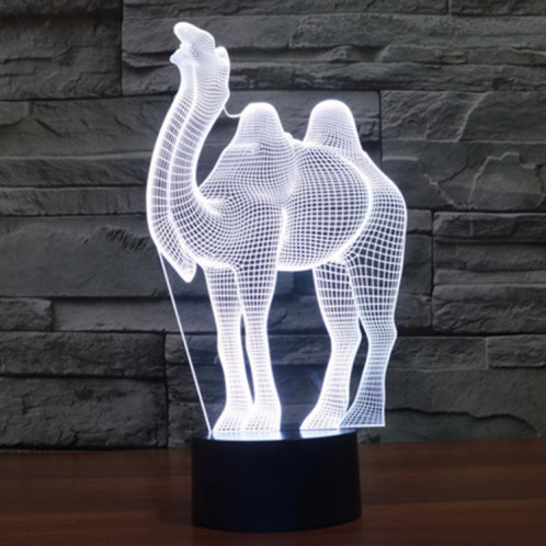 Camel Style 7 Couleur Décoloration Creative Visual stéréo lampe 3D Touch Switch Control LED Light Lampe de bureau Night Light SC29016-013