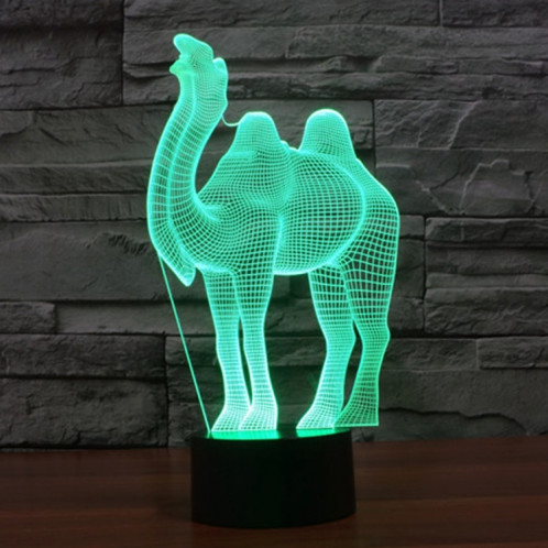 Camel Style 7 Couleur Décoloration Creative Visual stéréo lampe 3D Touch Switch Control LED Light Lampe de bureau Night Light SC29016-013