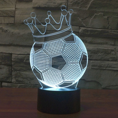 Lampe effet 3D Football Couronne 7 couleurs, alimentation via USB ou piles AA SF29038-013
