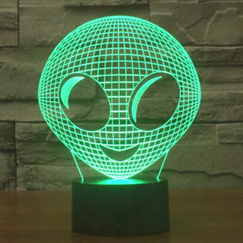 Alien Style 7 Couleur Décoloration Creative Visual stéréo lampe 3D Touch Switch Control LED Light Lampe de bureau Night Light SA29077-013