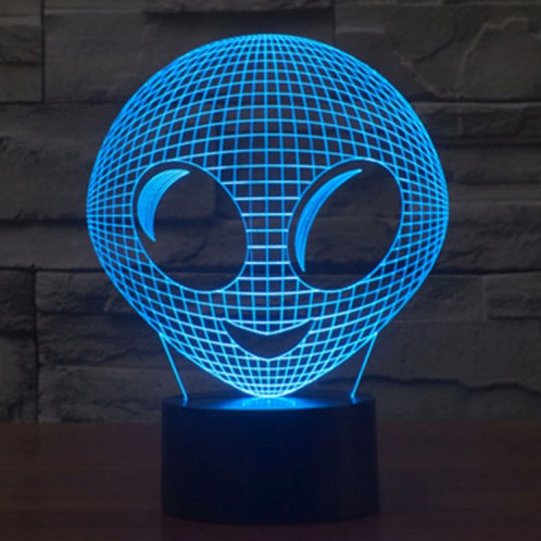 Alien Style 7 Couleur Décoloration Creative Visual stéréo lampe 3D Touch Switch Control LED Light Lampe de bureau Night Light SA29077-013