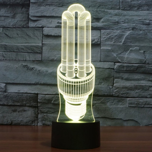 Économiseur d'énergie Style de la lampe 7 Couleur de la décoloration Lampe stéréo visuelle créative Commande tactile 3D Contrôle LED Lumière Lampe de bureau Lampe de nuit S-013