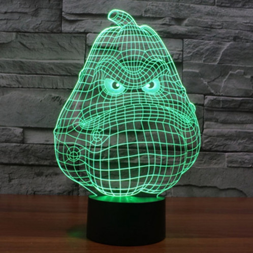 Blanc Gourde Style 7 Couleur Décoloration Creative Visual Stéréo Lampe 3D Tactile Commutateur LED Lumière Bureau Lampe Nuit Lumière SB291513-013