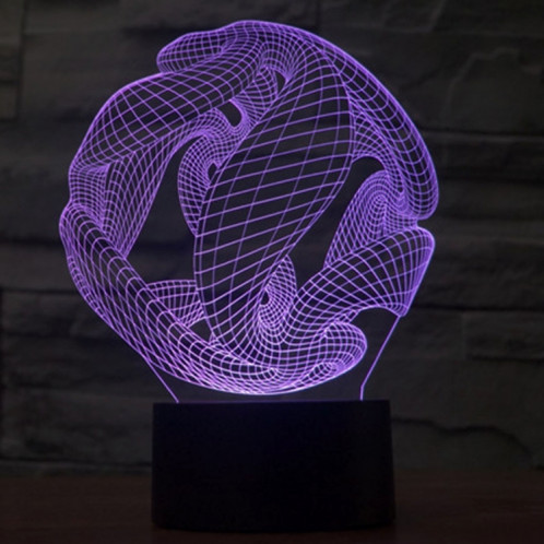Résumé Style 7 Couleur Décoloration Creative Laser stéréo Lampe 3D Touch Switch Control LED Light Lampe de bureau Night Light SR29175-013