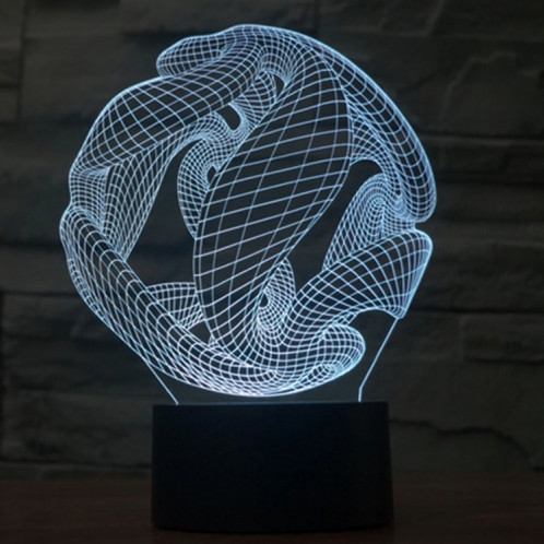 Résumé Style 7 Couleur Décoloration Creative Laser stéréo Lampe 3D Touch Switch Control LED Light Lampe de bureau Night Light SR29175-013
