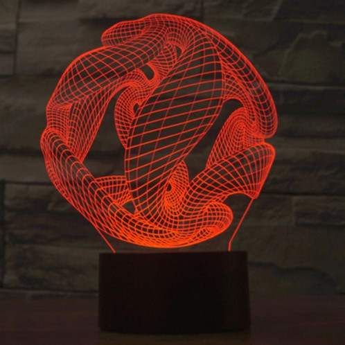 Résumé Style 7 Couleur Décoloration Creative Laser stéréo Lampe 3D Touch Switch Control LED Light Lampe de bureau Night Light SR29175-013