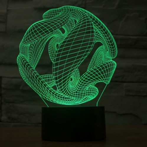 Résumé Style 7 Couleur Décoloration Creative Laser stéréo Lampe 3D Touch Switch Control LED Light Lampe de bureau Night Light SR29175-013