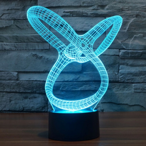 Résumé Style 7 Couleur Décoloration Creative Laser stéréo Lampe 3D Touch Switch Control LED Light Lampe de bureau Night Light SR29185-013
