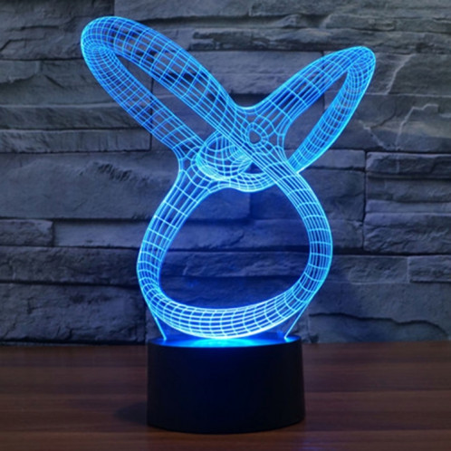 Résumé Style 7 Couleur Décoloration Creative Laser stéréo Lampe 3D Touch Switch Control LED Light Lampe de bureau Night Light SR29185-013