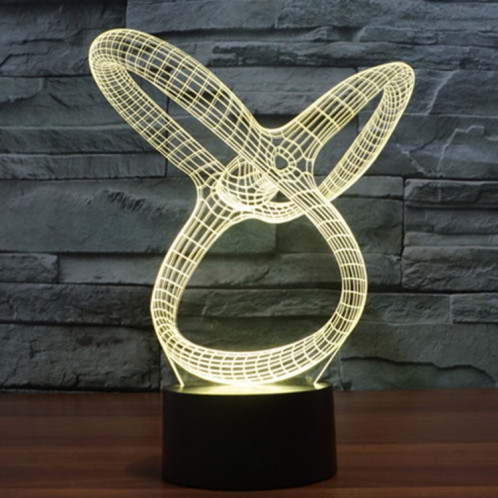 Résumé Style 7 Couleur Décoloration Creative Laser stéréo Lampe 3D Touch Switch Control LED Light Lampe de bureau Night Light SR29185-013