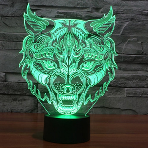 Forme de léopard 7 Couleur Décoloration Creative Visual Stéréo Lampe 3D tactile Interrupteur Contrôle LED Lumière Lampe de Bureau Nuit Lumière SF2926872-012