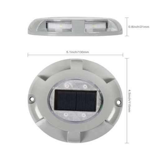 4 PCS LED Lampe de sol intégrée à énergie solaire IP68 Lampe de jardin extérieur étanche (noir) SH221B1360-07