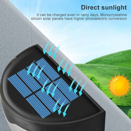 Lumière de clôture à l'eau solaire de 6 LED (lumière blanche) SH3WLW1733-07