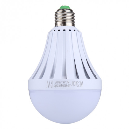 Ampoules E27 12W SMD 5730 LED, 24 LEDs 1080 LM 6000-6500K LED Lumières d'arrêt de balle d'urgence intelligentes, AC 85-265V SH3478770-010