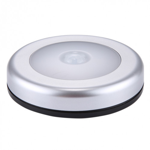 Capteur de mouvement du corps humain PIR + contrôle de la lumière Veilleuse à LED à lumière blanche, Mini lampe à 6 LED pour placard / armoire / escaliers / chambre à coucher, distance du capteur: 5 m, DC 5 V SH3501383-010
