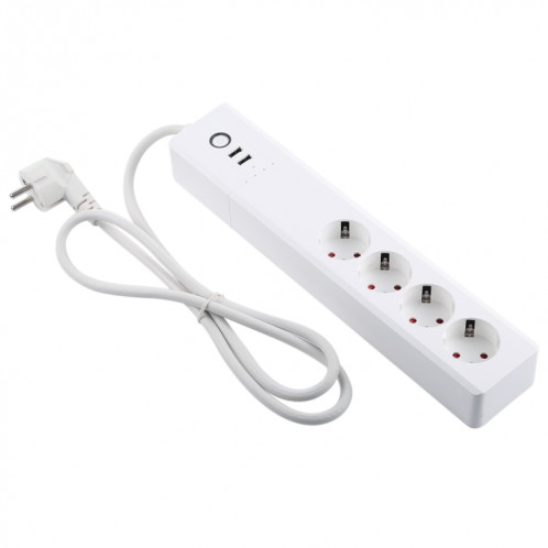 4 x USB Ports + 3 x UE Plug Jack WiFi Télécommande Smart Power Socket Fonctionne avec Alexa et Google Home, Longueur du câble: 1.8m, AC 90-265V, US / EU / UK Plug S43512264-010