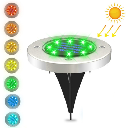 Type de capteur de lumière de pelouse de jardin extérieur solaire dimmable coloré à 8 LED, contrôle de la lumière intelligent, lumière enterrée SHED361942-011
