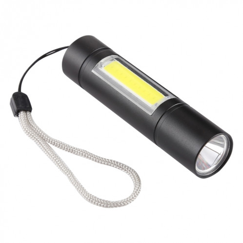 Lampe de poche à focale fixe étanche XPE + COB A1 USB avec boîtier de stockage et 3 modes SH3613767-08