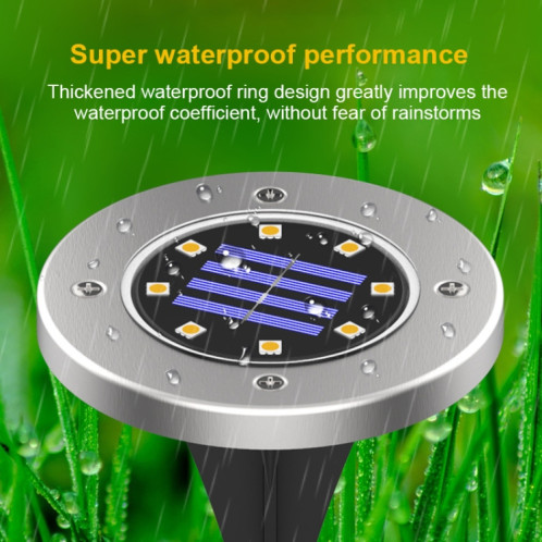 Type de capteur de lumière de pelouse de jardin extérieur solaire dimmable coloré à 8 LED, contrôle de la lumière intelligent, lumière enterrée SHED361942-011