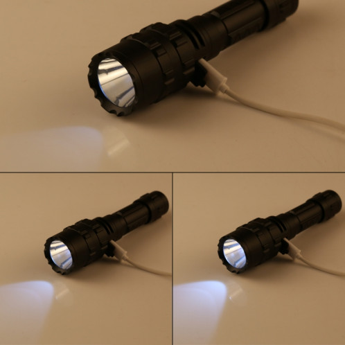 10W USB de charge XM-L2 T6 IPX6 forte lampe de poche LED étanche avec 5 modes, câble USB et corde SH37171392-06