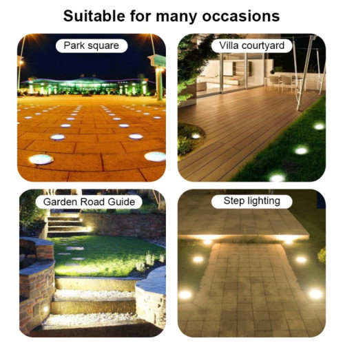 TG-JG00128 8 LED Spotted Long Tube Solaire Extérieur En Plastique Imperméable À L'eau Jardin En Plastique Décoratif Prise Au Sol Lumière Intelligente Contrôle De La Lumière Enterré Lumière, Gradation Colorée SH3834926-014