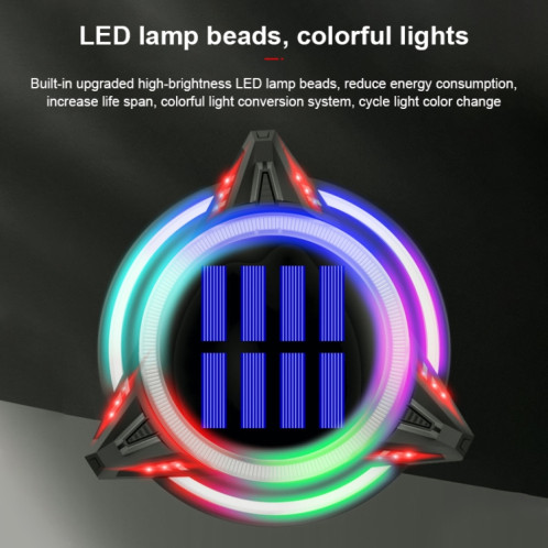 TG-JG00128 8 LED Spotted Long Tube Solaire Extérieur En Plastique Imperméable À L'eau Jardin En Plastique Décoratif Prise Au Sol Lumière Intelligente Contrôle De La Lumière Enterré Lumière, Gradation Colorée SH3834926-014