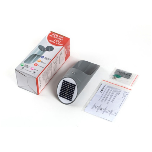 Lumière solaire extérieure LED à induction murale Night Light Radar Éclairage à induction du corps humain, lumière chaude (gris) SH836H215-012