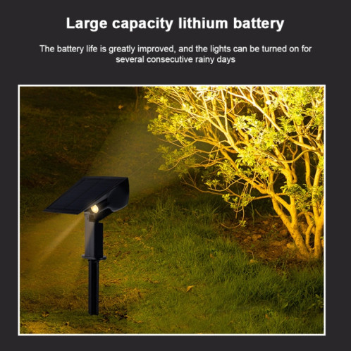 Projecteur solaire extérieur IP65 étanche LED paysage jardin prise de terre lumière lampe de pelouse décorative (lumière colorée) SH39CL1404-014