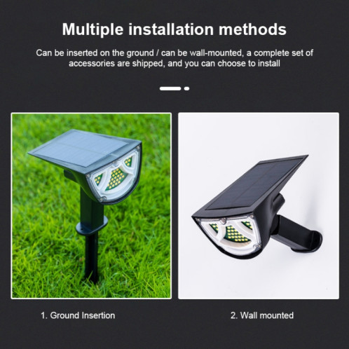 Projecteur solaire extérieur IP65 étanche LED paysage jardin prise de terre lumière lampe de pelouse décorative (lumière colorée) SH39CL1404-014