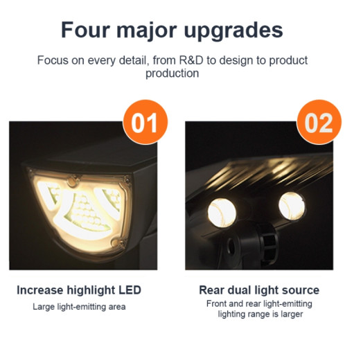 Projecteur solaire extérieur IP65 étanche LED paysage jardin prise de terre lumière lampe de pelouse décorative (lumière blanche) SH39WL63-014