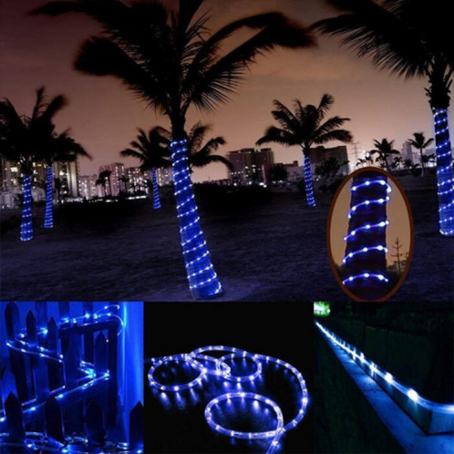 Lumière de corde de boîtier de 5m 400-600LM, panneau solaire résistant à l'eau 50 LED avec le câble prolongé par 2m (lumière bleue) SH56BL1640-08