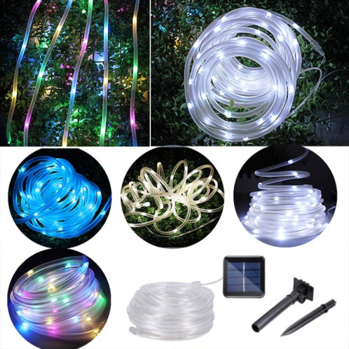 5m 400-600LM lumière de la corde de boîtier, panneau solaire résistant à l'eau 50 LED avec 2m de câble prolongé (blanc chaud) SH56WW954-08