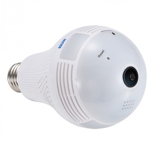 ESCAM QP136 Ampoule 360 ​​degrés VR Panoramique 1.3MP WiFi Camera, détection de mouvement de soutien, messages d'alarme, enregistrement d'alarme, capture d'écran et fonction Push APP SH41031127-017