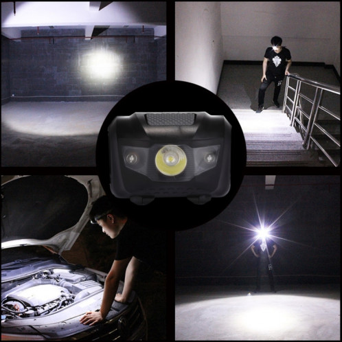 Lumière blanche résistante à l'eau de 3W + lampe frontale de la lumière LED rouge, mini lumière extérieure de 120LM pour l'exécution / pêche / escalade SH41241469-07