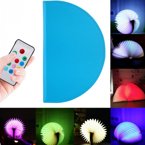 Creative Portable USB Charging Semicircle Pages pliantes Lumière décontractée LED Light Light Light Light Light avec télécommande (Bleu) SC492L1-013