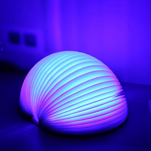 Creative Portable USB Charging Semicircle Pages pliantes Lumière décontractée LED Light Light Light Light Light avec télécommande (Bleu) SC492L1-013