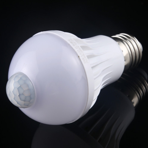 E27 5W 12 LED SMD 5730 300LM Ampoule LED à capteur de mouvement infrarouge, Distance du capteur: 4-6m, AC 220V (lumière blanche) SH00WL561-07