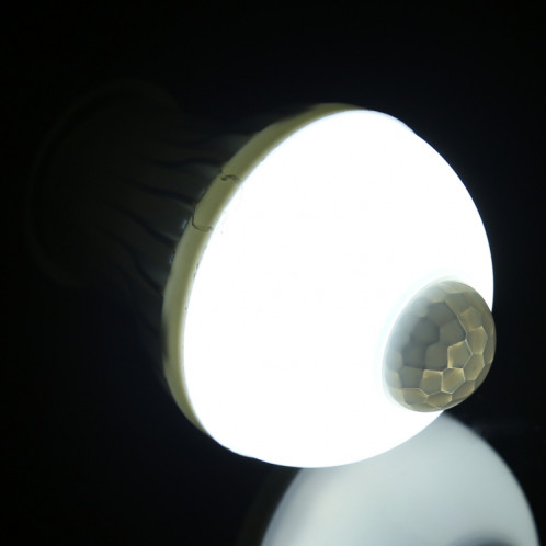 E27 5W 12 LED SMD 5730 300LM Ampoule LED à capteur de mouvement infrarouge, Distance du capteur: 4-6m, AC 220V (lumière blanche) SH00WL561-07