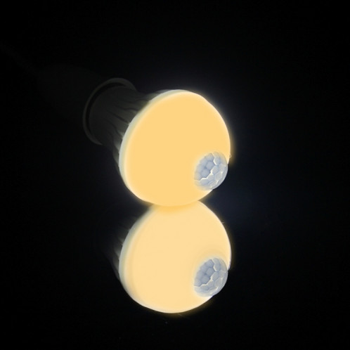 Ampoule LED à capteur de mouvement infrarouge E27 5W, Distance du capteur: 4-6m, AC 85-265V SH00WW198-011