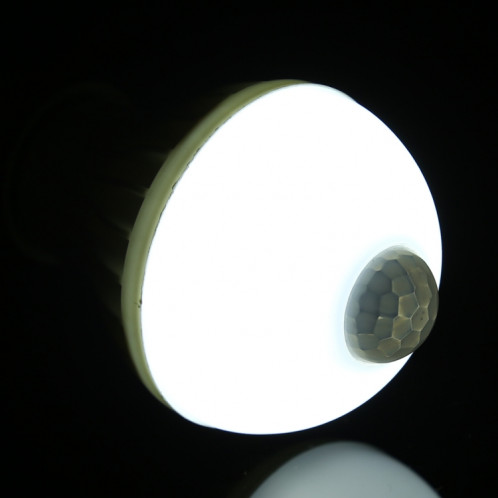 E27 7W 16 LED SMD 5730 450LM Ampoule LED à capteur de mouvement infrarouge, Distance du capteur: 4-6m, AC 220V (lumière blanche) SH01WL1167-07