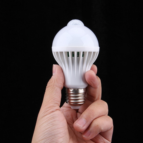 Ampoule LED à capteur de mouvement infrarouge E27 9W, Distance du capteur: 4-6m, AC 85-265V SH02WL1747-011