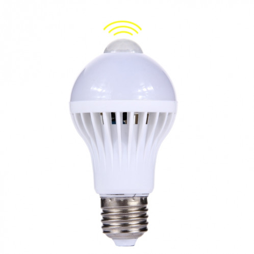 Ampoule LED à capteur de mouvement infrarouge E27 9W, Distance du capteur: 4-6m, AC 85-265V SH02WW1969-011