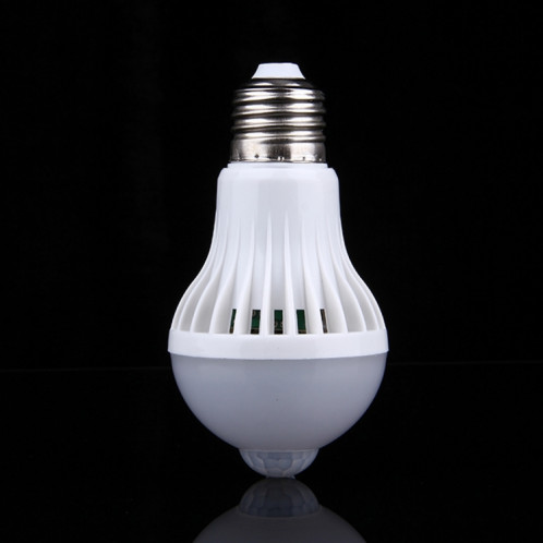 Ampoule LED à capteur de mouvement infrarouge E27 9W, Distance du capteur: 4-6m, AC 85-265V SH02WW1969-011